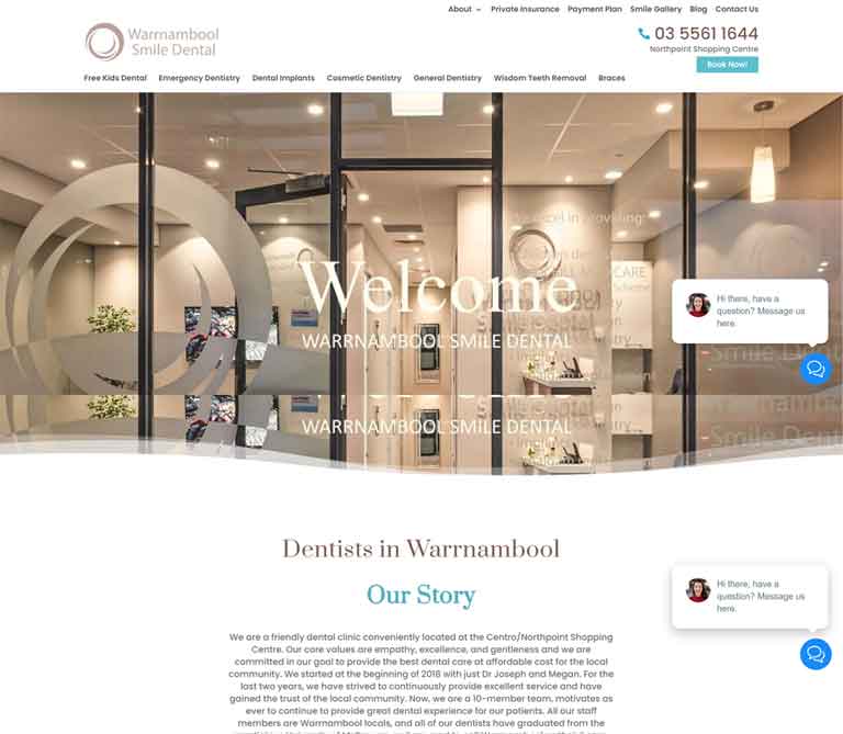 Website development for Warrnambool Smile Dental